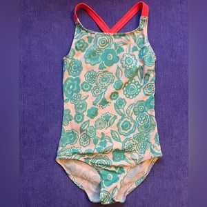Mini Boden floral, Cross back Swimsuit
